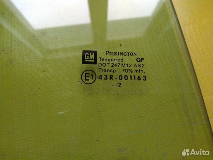 Стекло двери задней правой (форточка) Opel Astra H