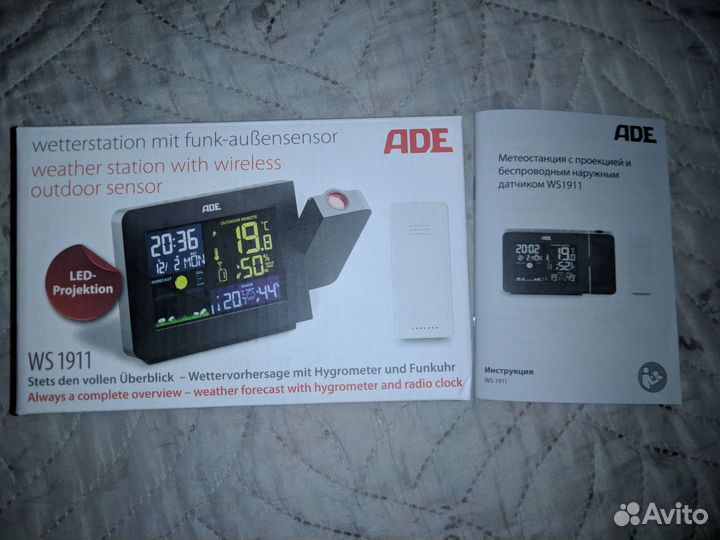 Метеостанция (часы) с проектором ADE WS1911