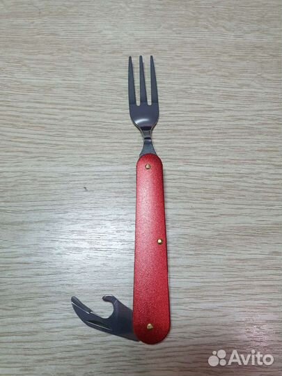 Походный набор, вилка, ложка, ножик, открывашка