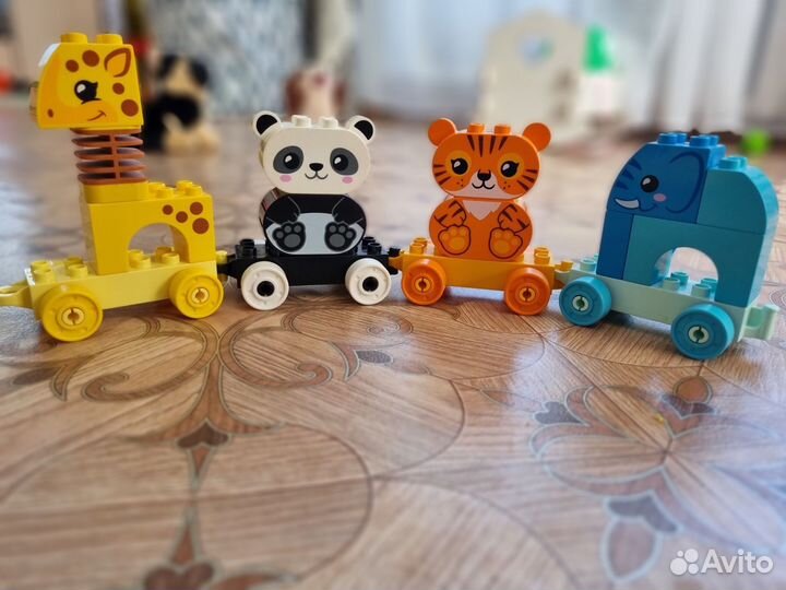 Lego duplo поезд с животными