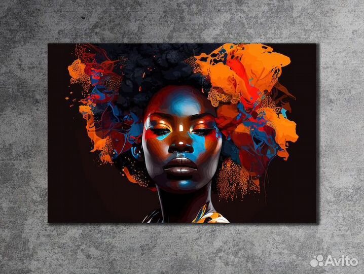 Картина маслом по фото африканка Ваш дом Ваш стиль