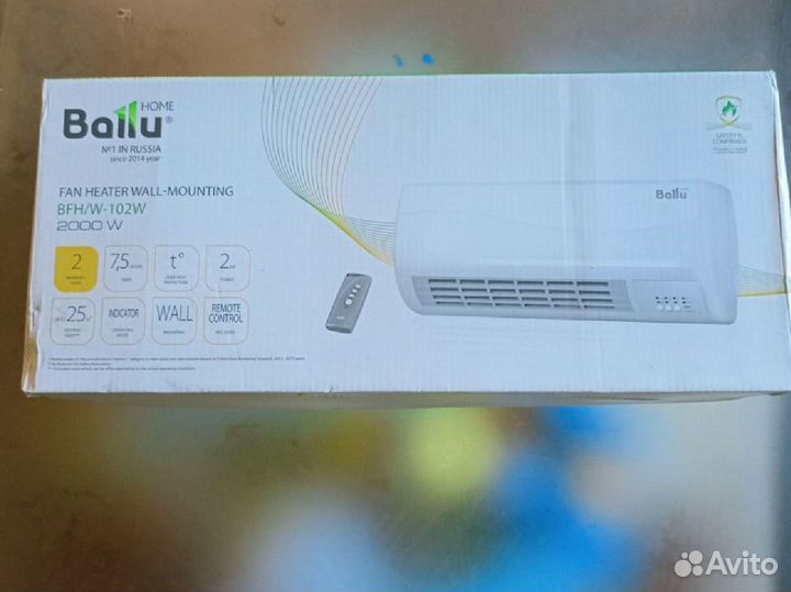 Настенный тепловентилятор Ballu 2000Вт. BFH/W-102w