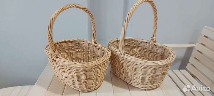 Корзины плетеные из ивовой лозы