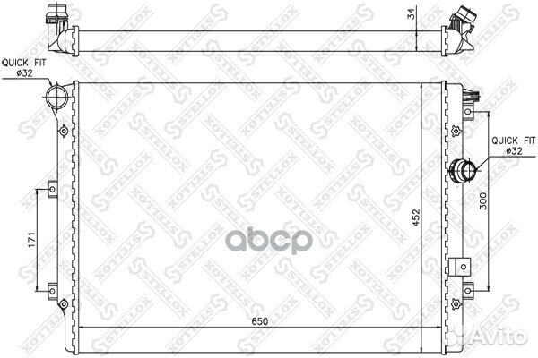 10-25412-SX радиатор системы охлаждения VW Tig
