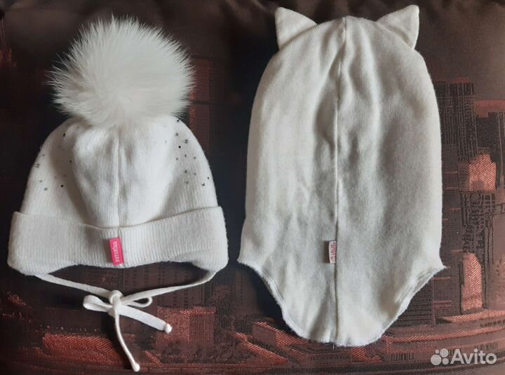 Шапка шлем для девочки зима 48-50