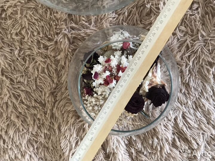 Вазы круглые стеклянные