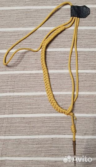 Аксельбант офицерский желтый