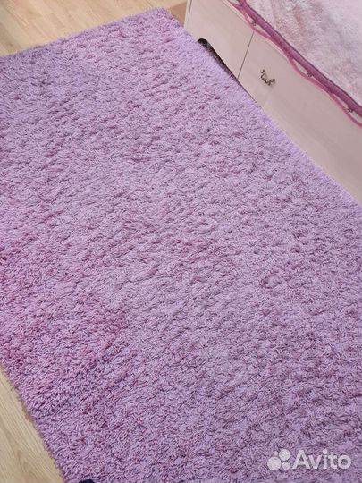 Ковер пушистый розовый, 150/230