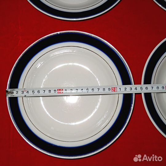Тарелки 4 шт Кобальт. Чудово. 1958г