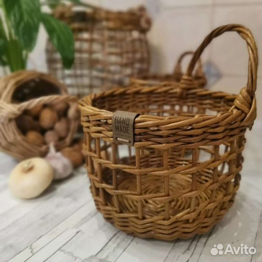 Плетеные корзины для кухни