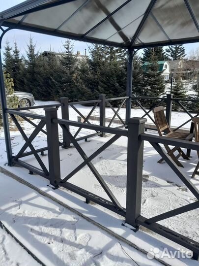 Перила из дпк. Цвет Графит