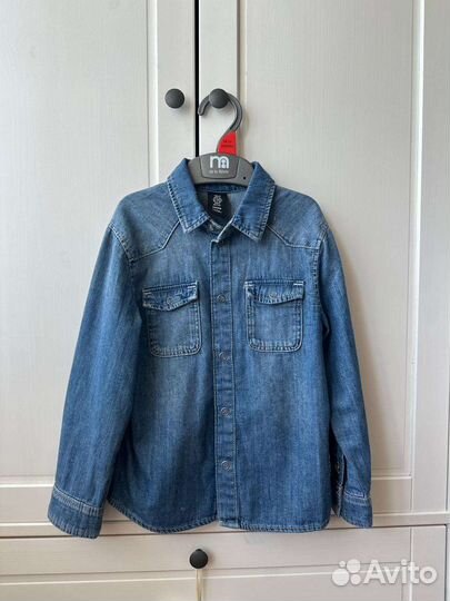 Джинсовая рубашка hm детская