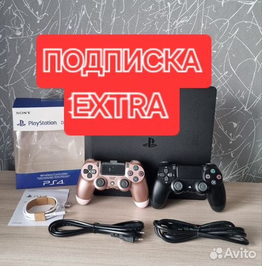 Sony PS4 Slim 1 Tb /2 геймпада / 450 Игр