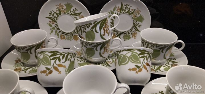 Чайно-кофейная пара 180 мл.,фарфор, германия ГДР н