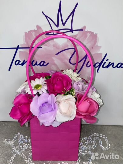 Букет из мыльных роз