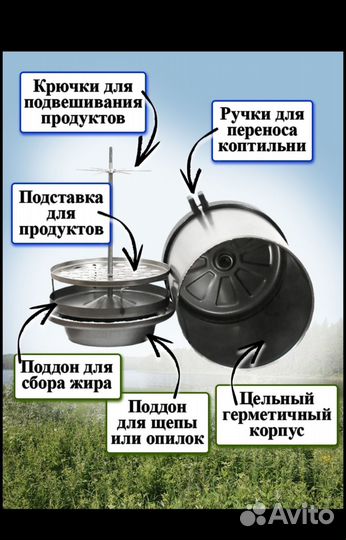 Коптильня горячего копчения из нержавейки