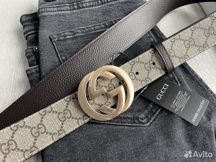 Ремень Gucci бежевый