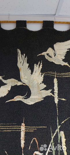 Гобелен антикварный Аисты Япония