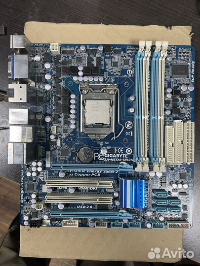 Материнская плата 1156 GA-H55M-UD2H +i5 661