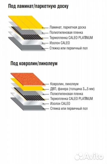 Электрический тёплый пол caleo