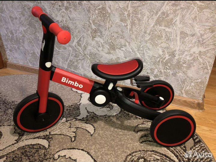 Беговел Bimbo трансформер 3 в 1 красный