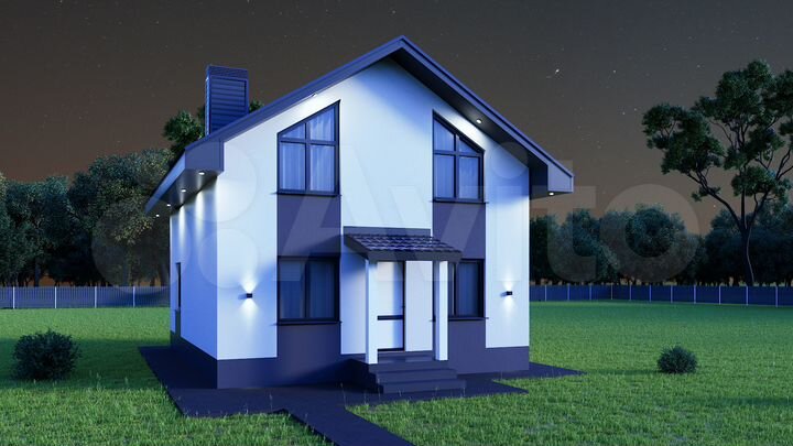 Коттедж 126 м² на участке 6,2 сот.