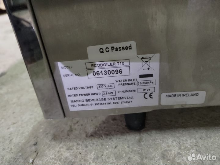 Проточный кипятильник Marco Ecoboiler T10