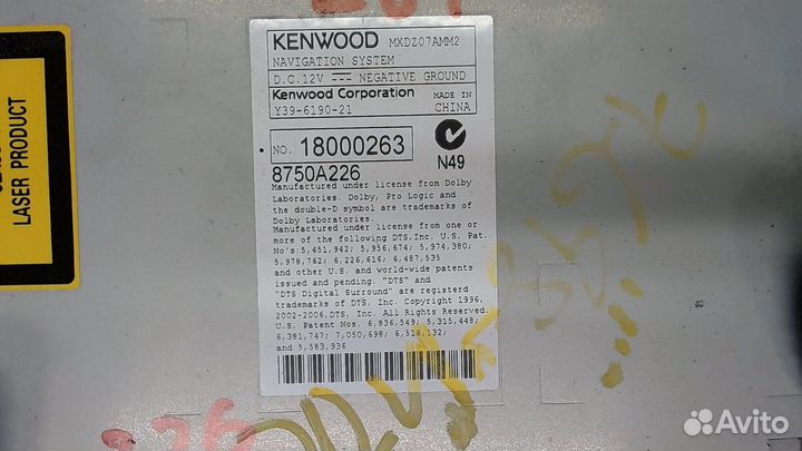 Магнитола Mitsubishi ASX, 2011