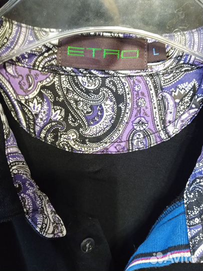 Поло etro, L, чёрное