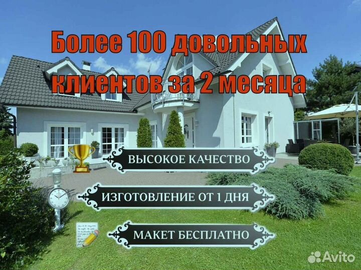 Красивая табличка с адресом