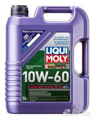 LiquiMoly 10W60 Synthoil Race Tech GT1 (5L) масло