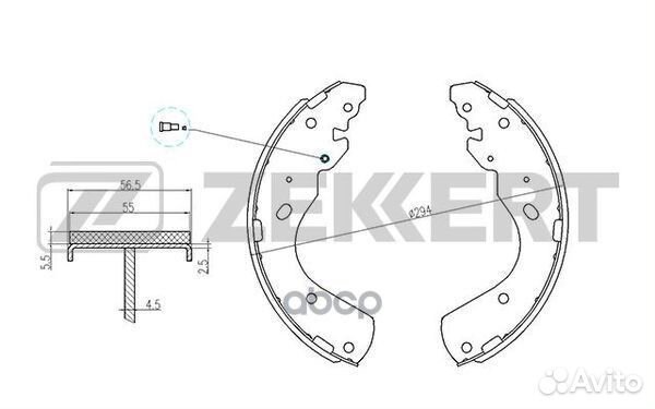 Колодки торм. бараб. задн. Ford Ranger II 99