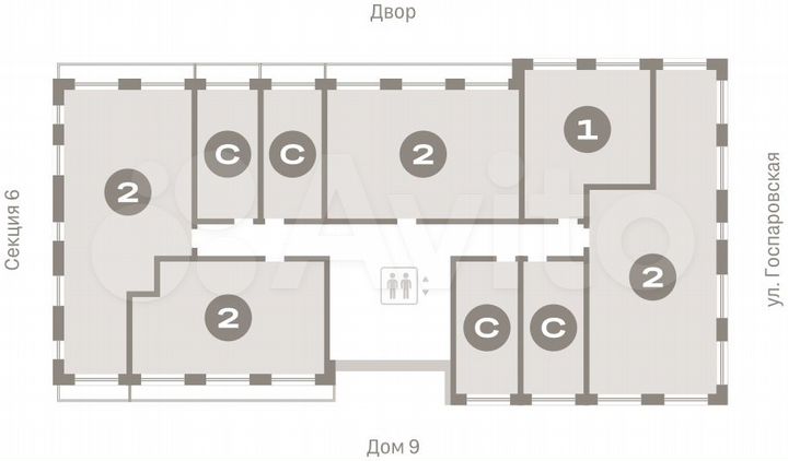 Квартира-студия, 21,2 м², 3/8 эт.