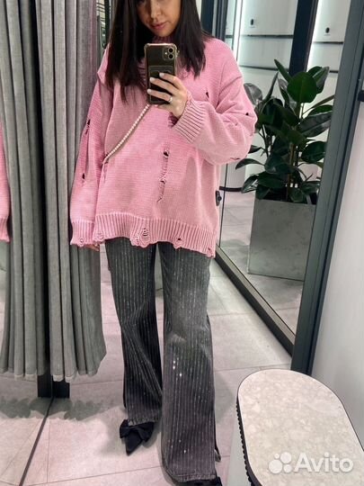 Свитер lime розовый