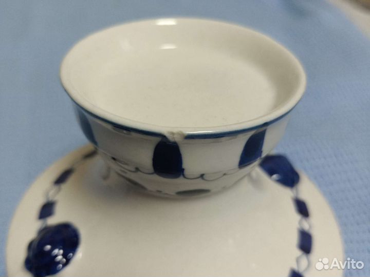 Самовар фарфоровый Гжель