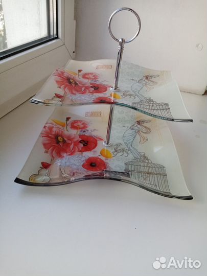 Блюдо два яруса новое