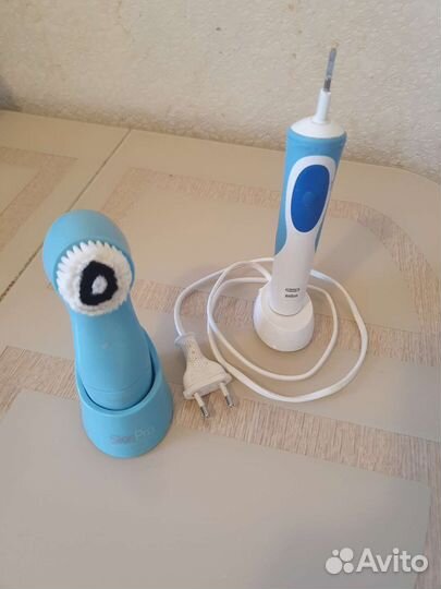 Электрическая зубная щётка и массажёр для лица