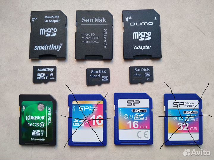 Карта памяти sdhc и micro sdhc 16 Гб