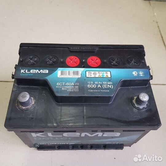60 Ач аккумулятор б/у Klema
