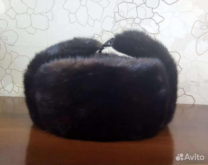 Норковая шапка мужская бу