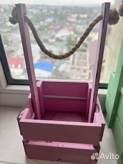 Деревянные ящики для цветов, кашпо