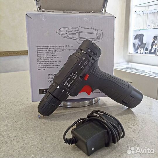 Дрель-шуруповерт аккумуляторная DRA-12/Р, 12 В Li