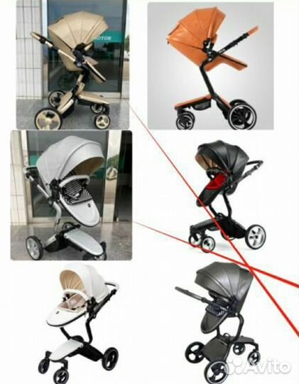 Новая коляска 2в1 Luxmom A68 эко-кожа