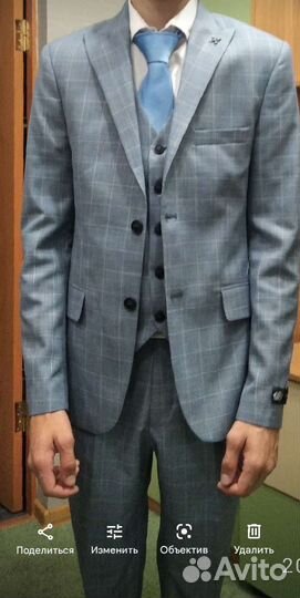 Мужской костюм тройка 44-46 размер