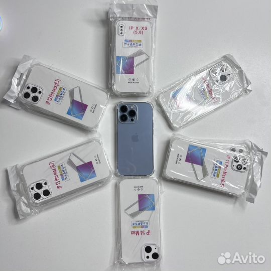 Чехол прозрачный на iPhone Xs/XR/11-15 Pro Max