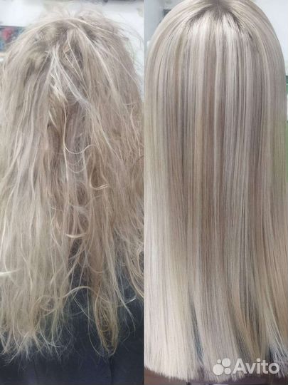 Кератиновое выпрямление волос, коллаген,ботокс, на