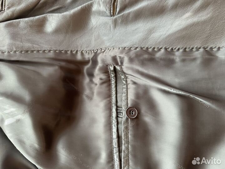 Кожаный плащ мужской 52 54