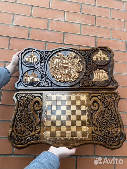 Нарды армянский герб дерево массив