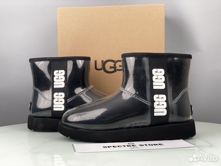 Угги Женские силиконовые Ugg Classic Clear Black