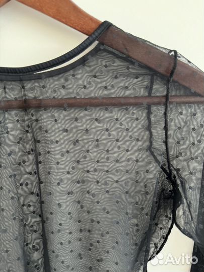 Боди полупрозрачное в горох belle you